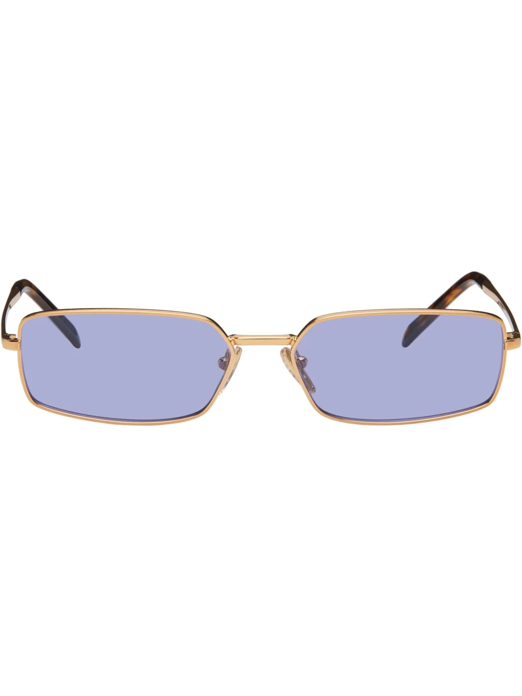 Gold Rectangular Sunglasses - 1