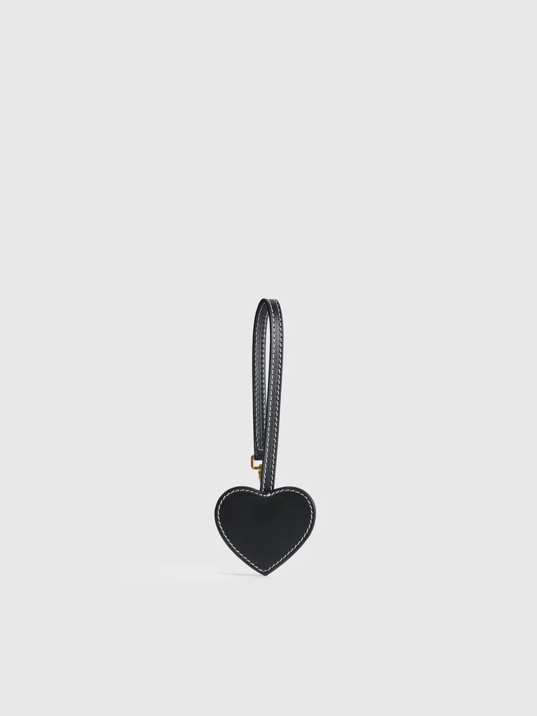Venosta Black/Contrast Stitch Leather Key chain - 1
