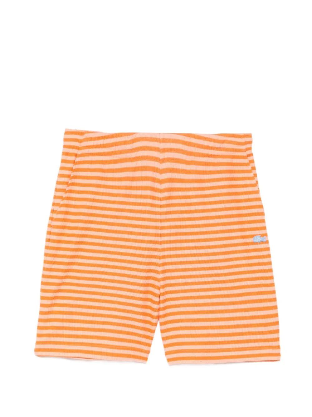 Horizontal striped poplin shorts - 1