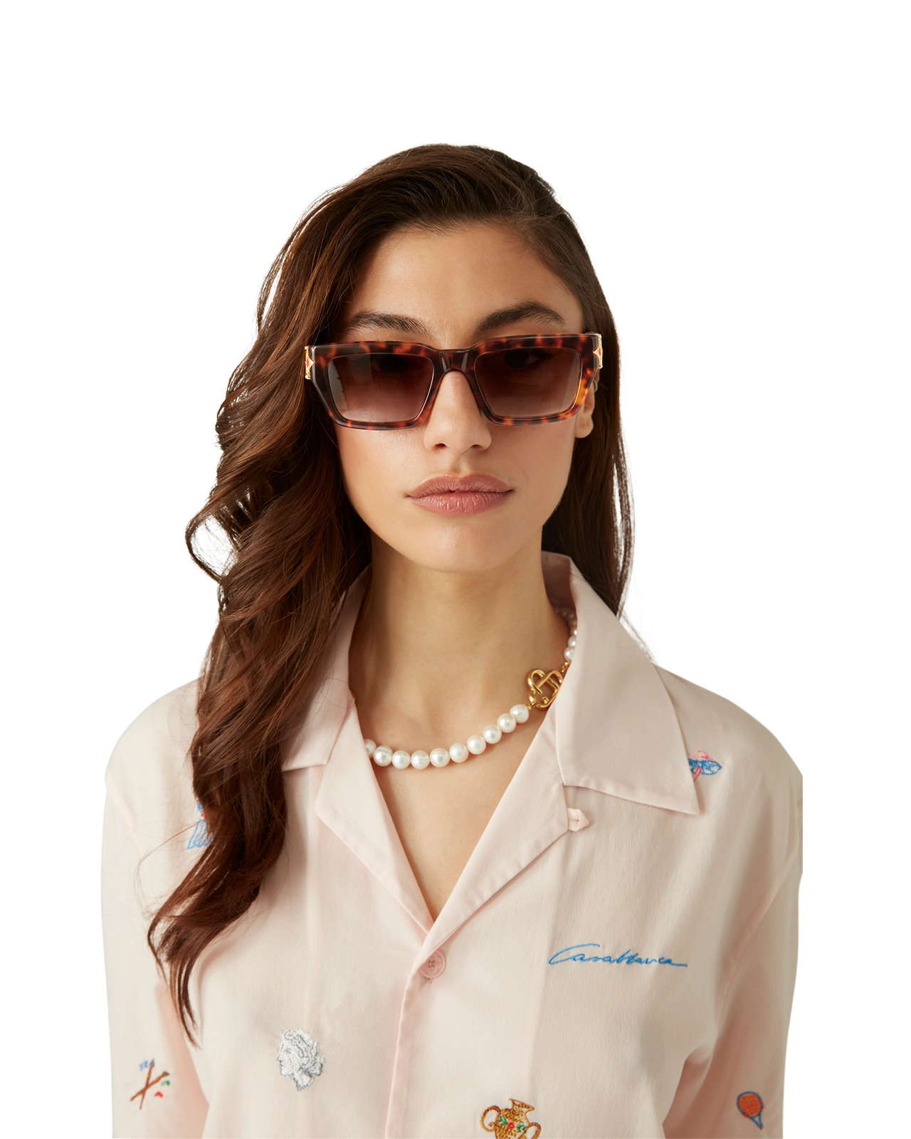 Tortoiseshell The Square Metope Sunglasses | Casablanca Paris - 6