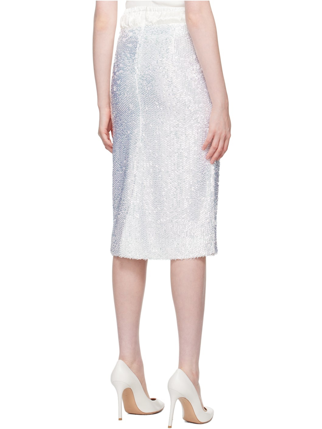 White H-Line Midi Skirt - 3