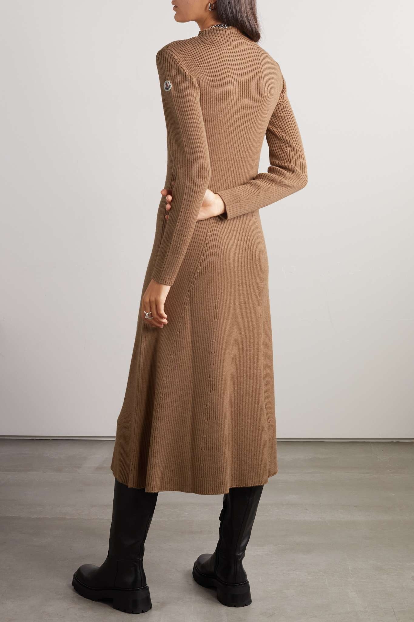 Ribbed wool-blend midi dress - 3