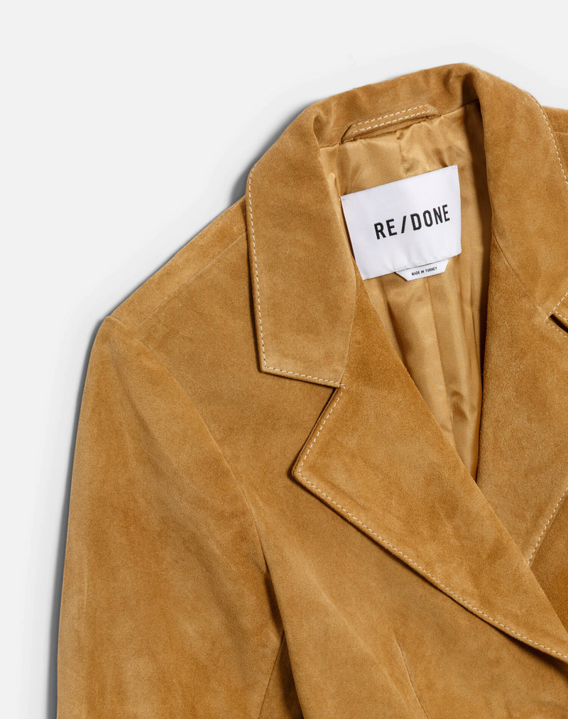 Classic Suede Blazer - Tobacco 4