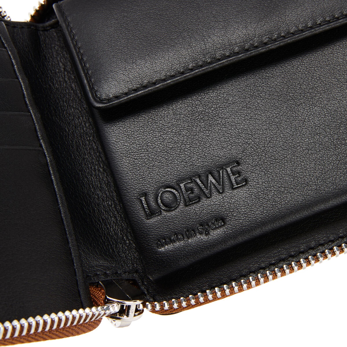 Puzzle square zip wallet in classic calfskin - 5