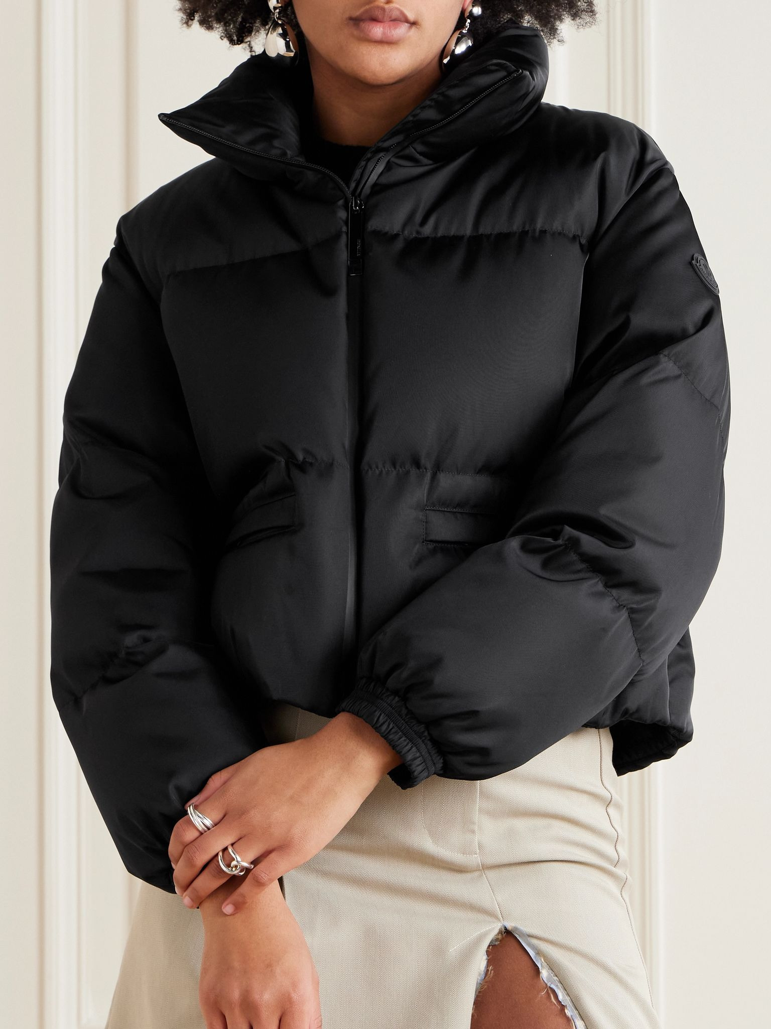 Vissec quilted drill down jacket Black - 3