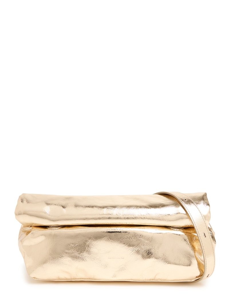 Small Rollup metallic leather bag - 1