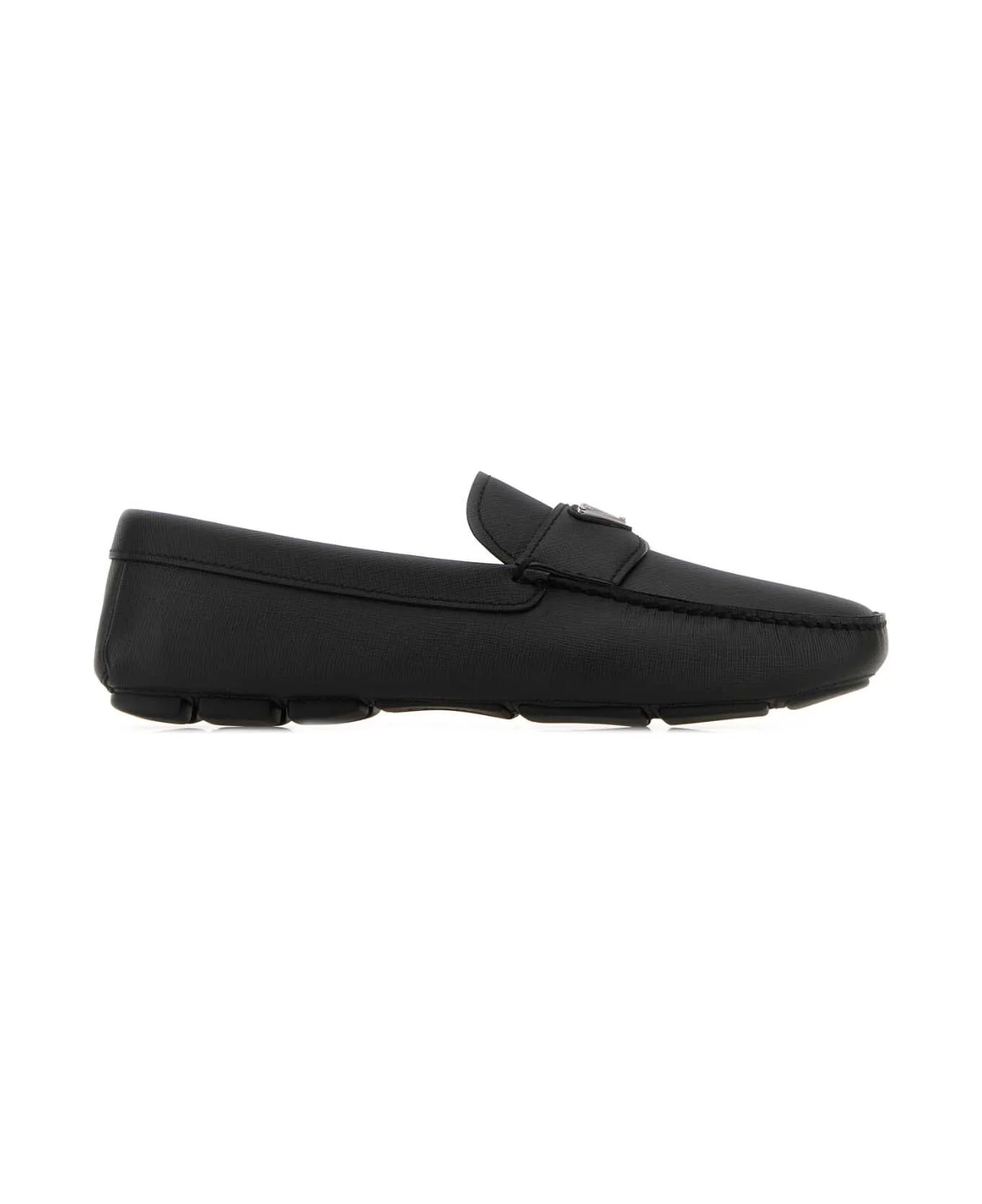 Black Leather Loafers - 1