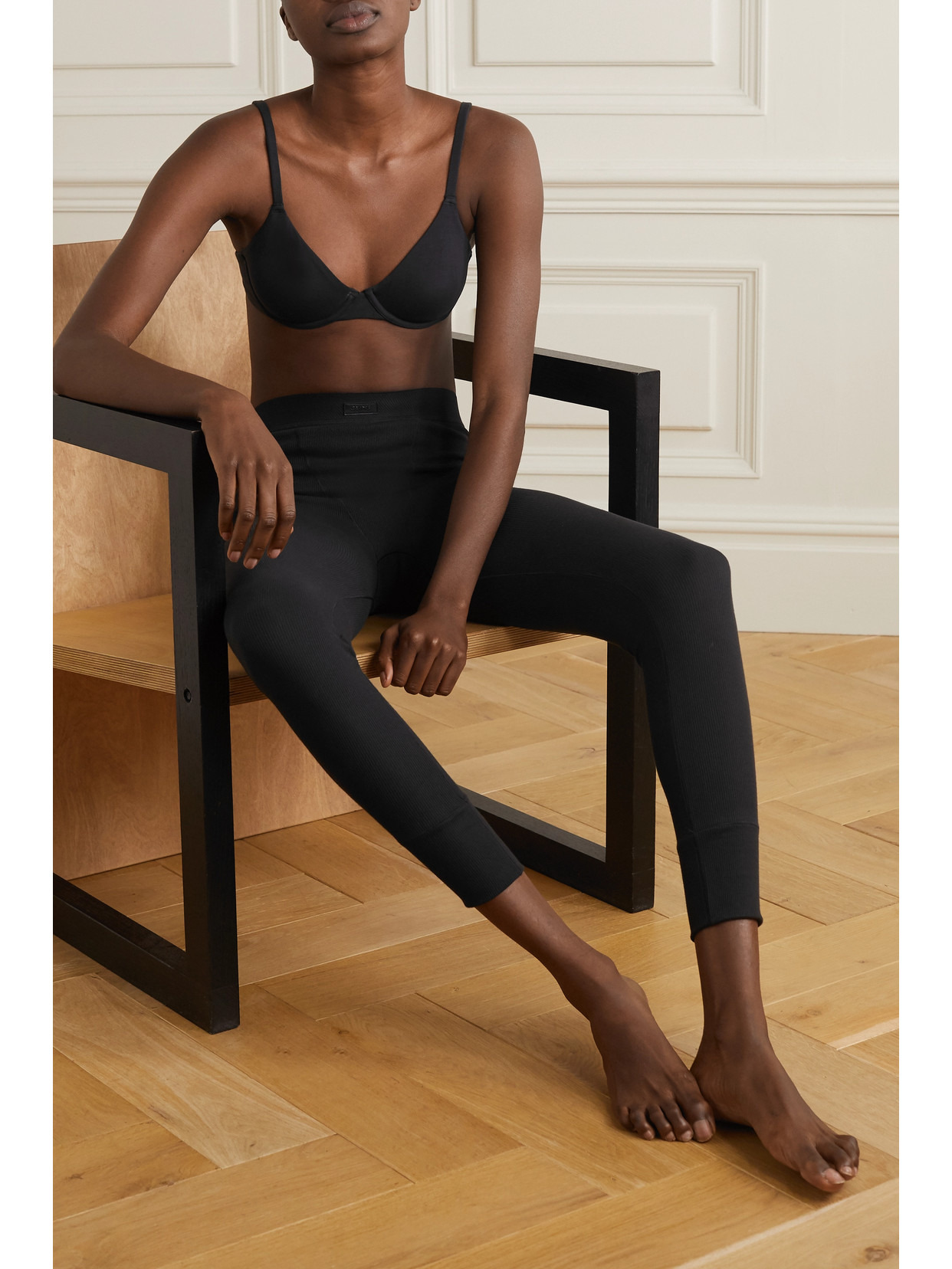 Thermal Ribbed Cotton-blend Leggings - 6