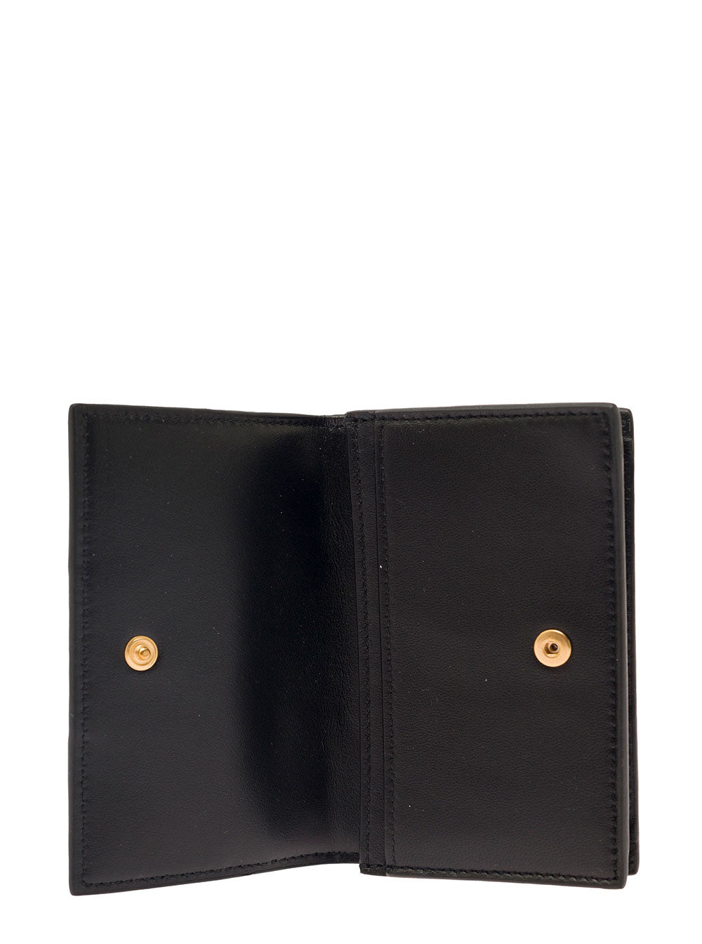 Bottega Veneta Women 'Cassette' Black Business Card Case In Intreccio Leather Woman - 3
