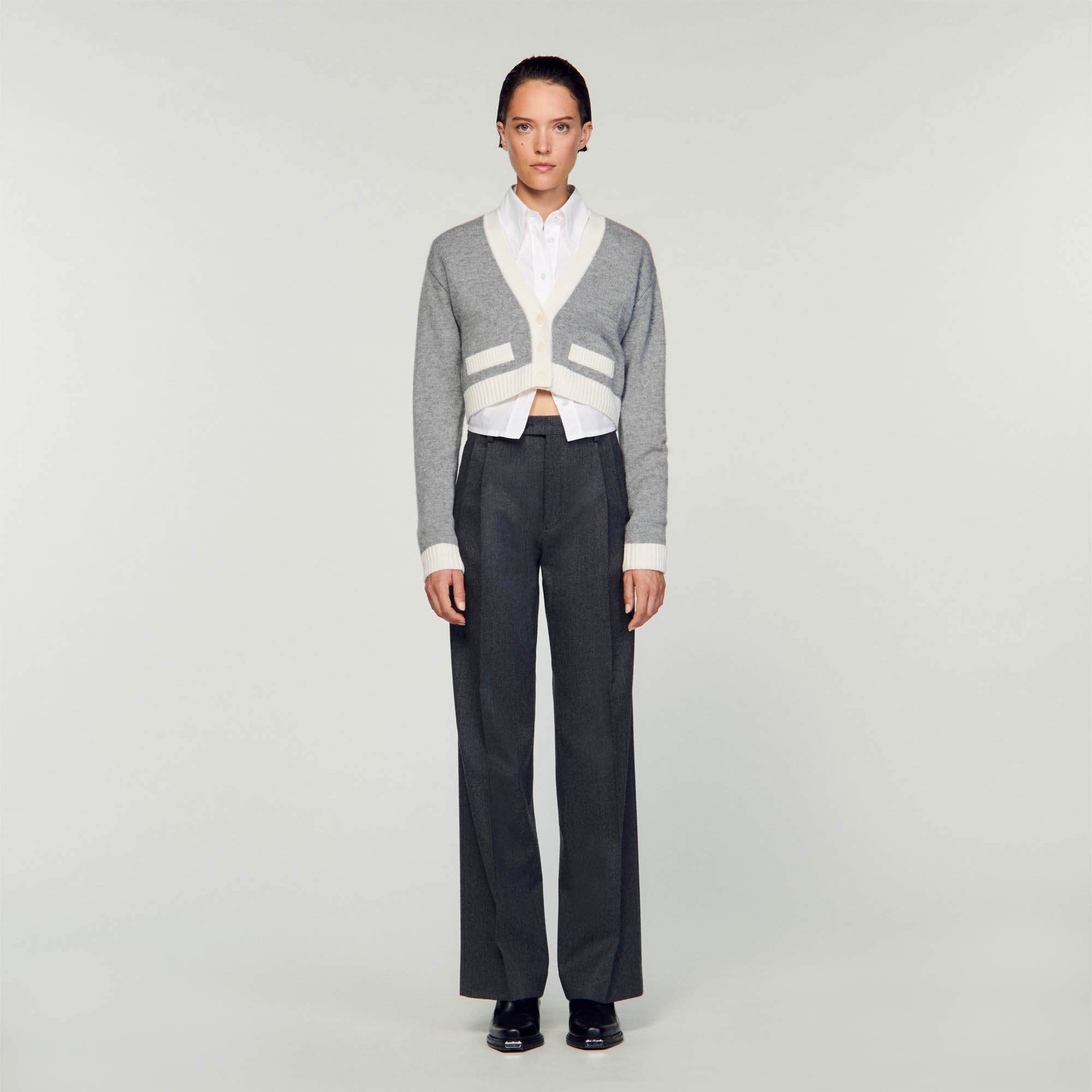 CROPPED KNITTED CARDIGAN - 3