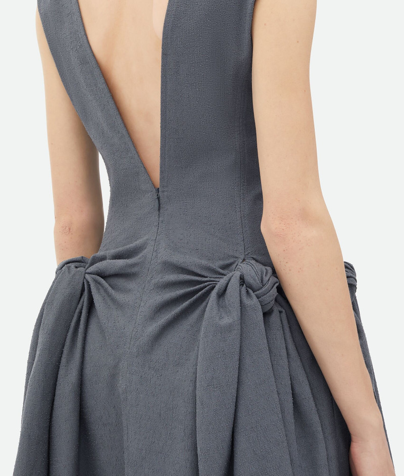 Bottega Veneta V-neck cotton dress ワンピース BOTTEGA VENETA Cotton-canvas midi dress | NET-A-PORTER