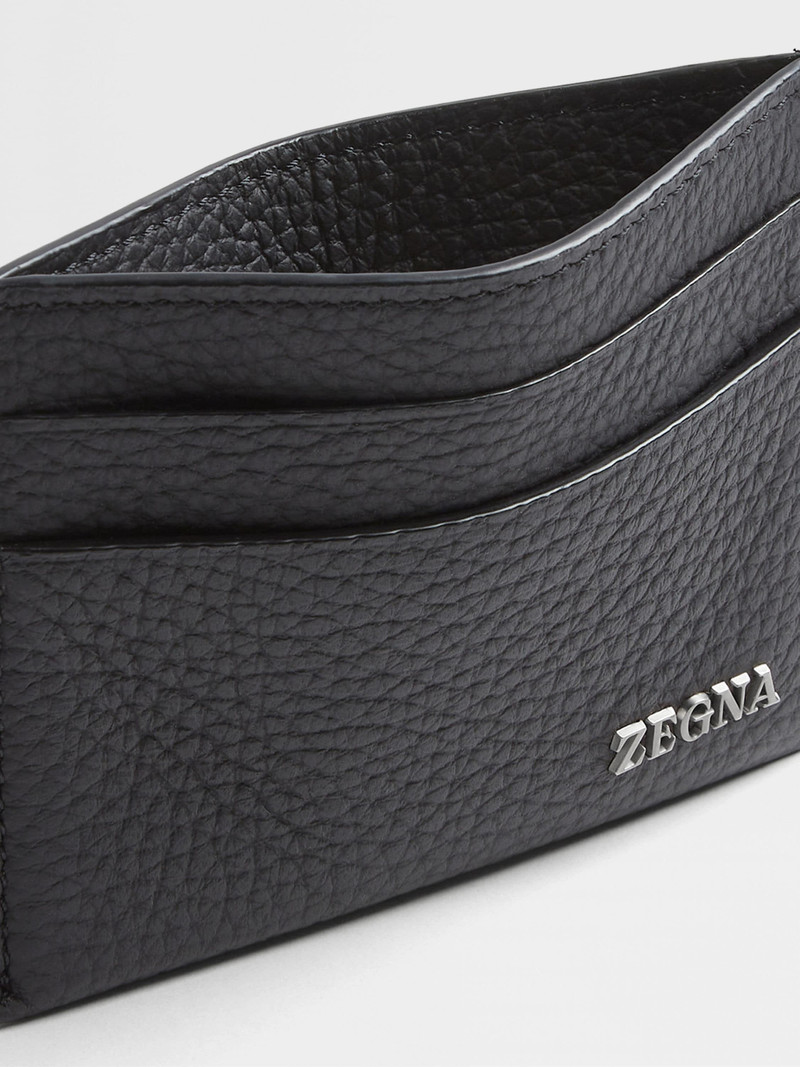 ZEGNA BLACK DEERSKIN CARD CASE outlook