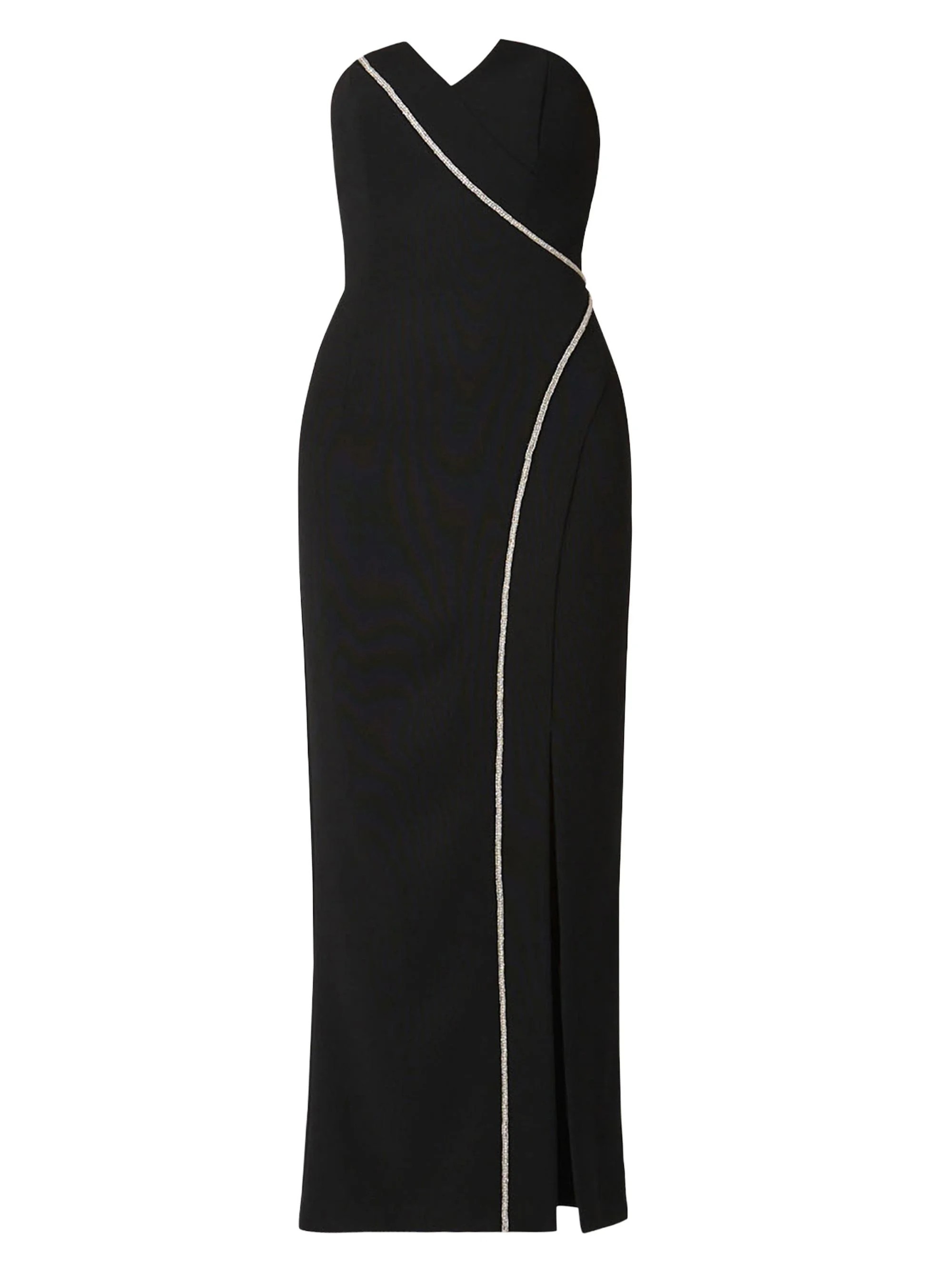 Women's Star Bandeau Slit Midi-Dress - Jet - 1