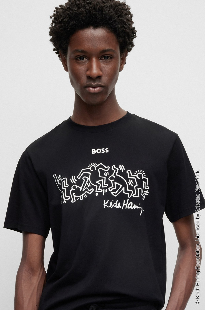 BOSS X KEITH HARING GENDER-NEUTRAL T-SHIRT WITH SPECIAL LOGO ARTWORK 5