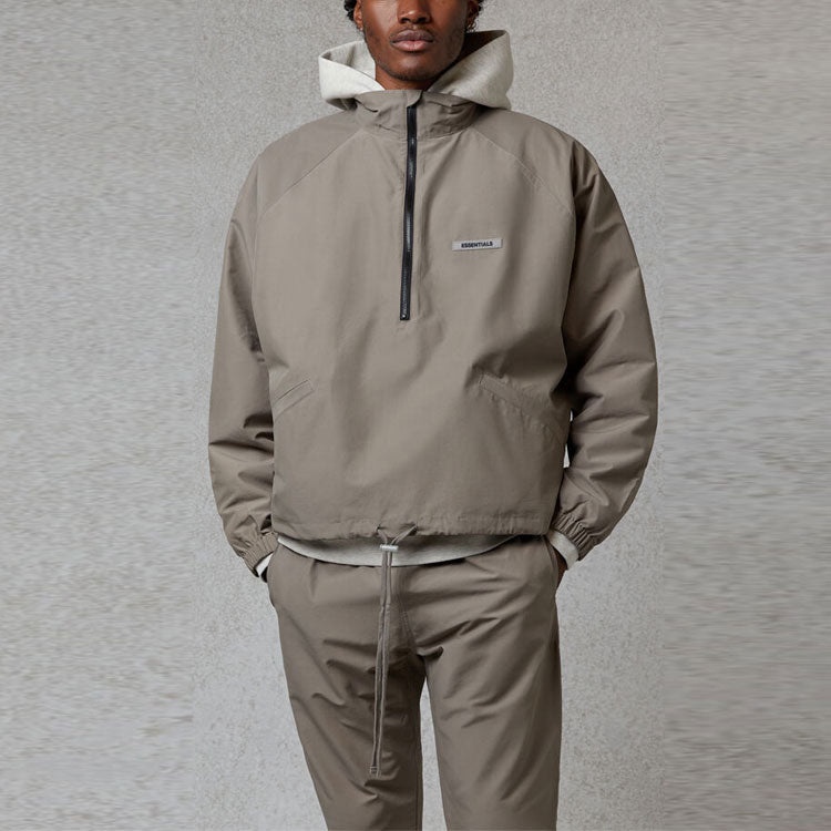 Fear of God Essentials FW20 Half Zip Track Jacket 'Cement' FOG-FW20-359 - 3