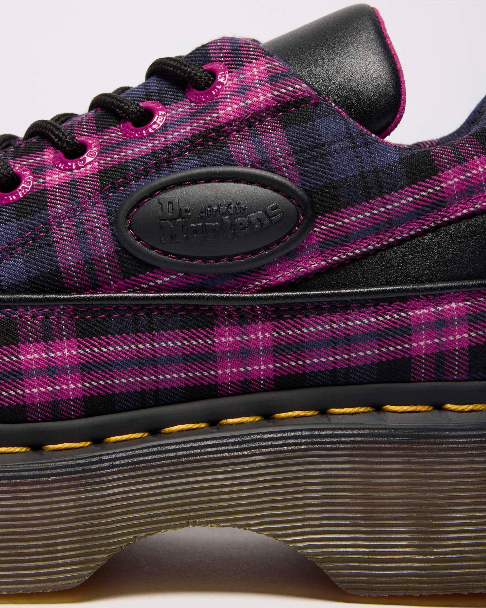 BUZZ 5-EYE TARTAN & LEATHER LACE UP SHOES - 4