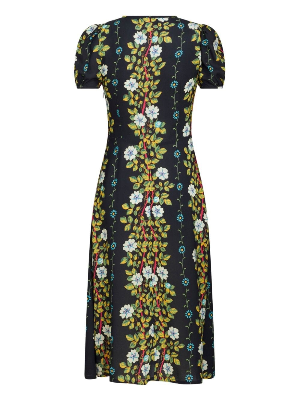 floral-print A-line dress - 6