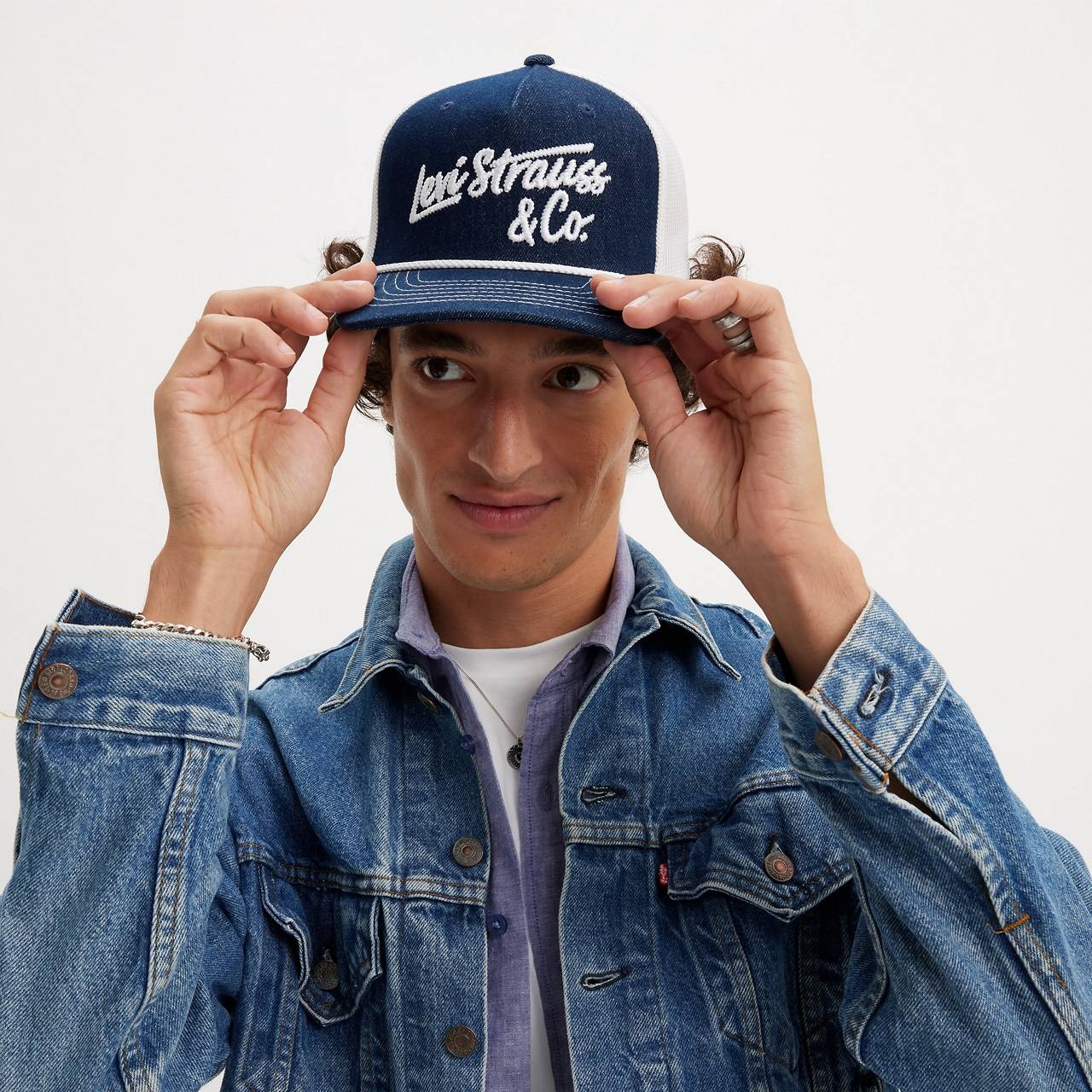 DENIM FLEXFIT® TRUCKER CAP - 2
