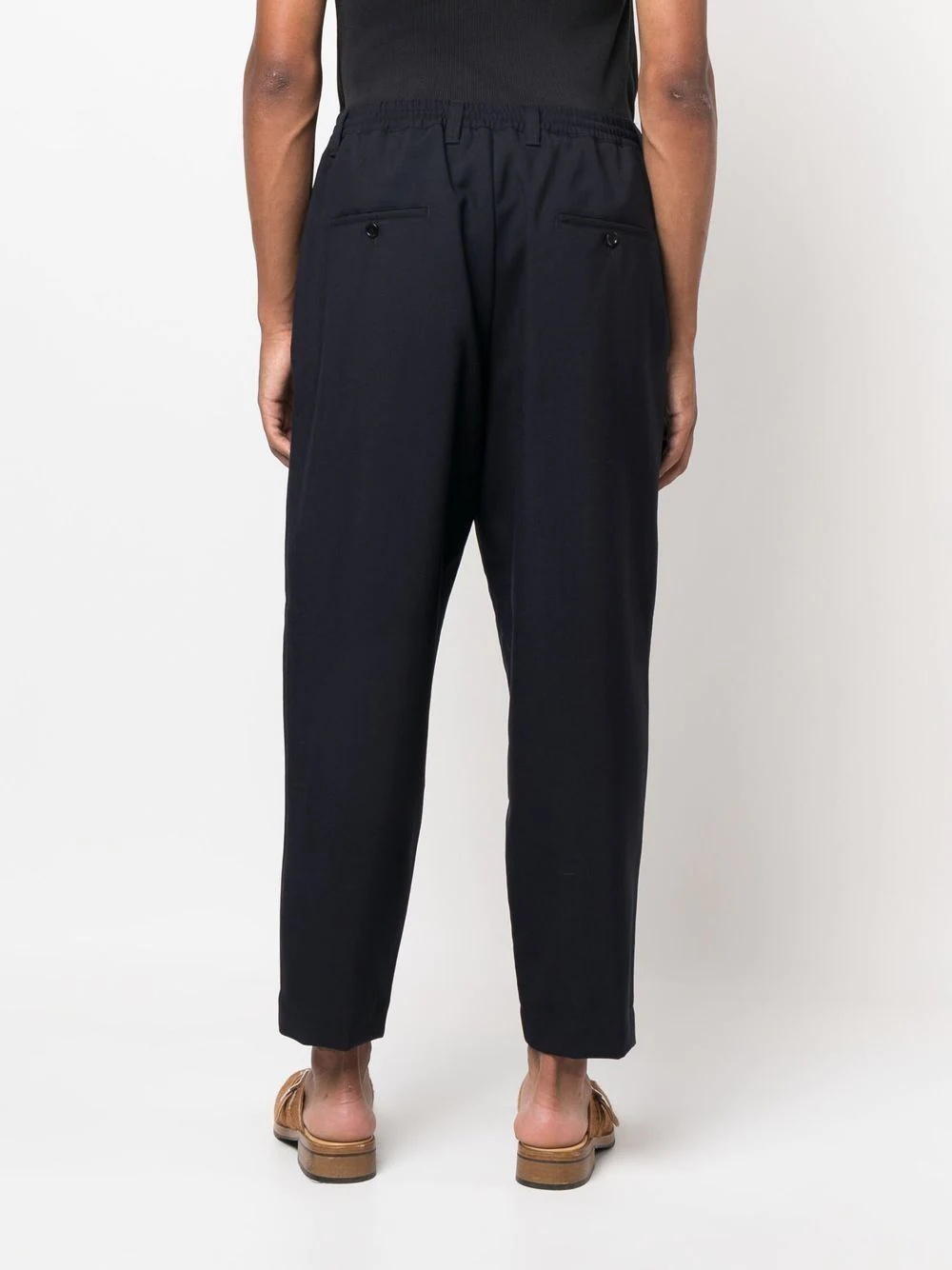 virgin-wool tapered trousers - 4