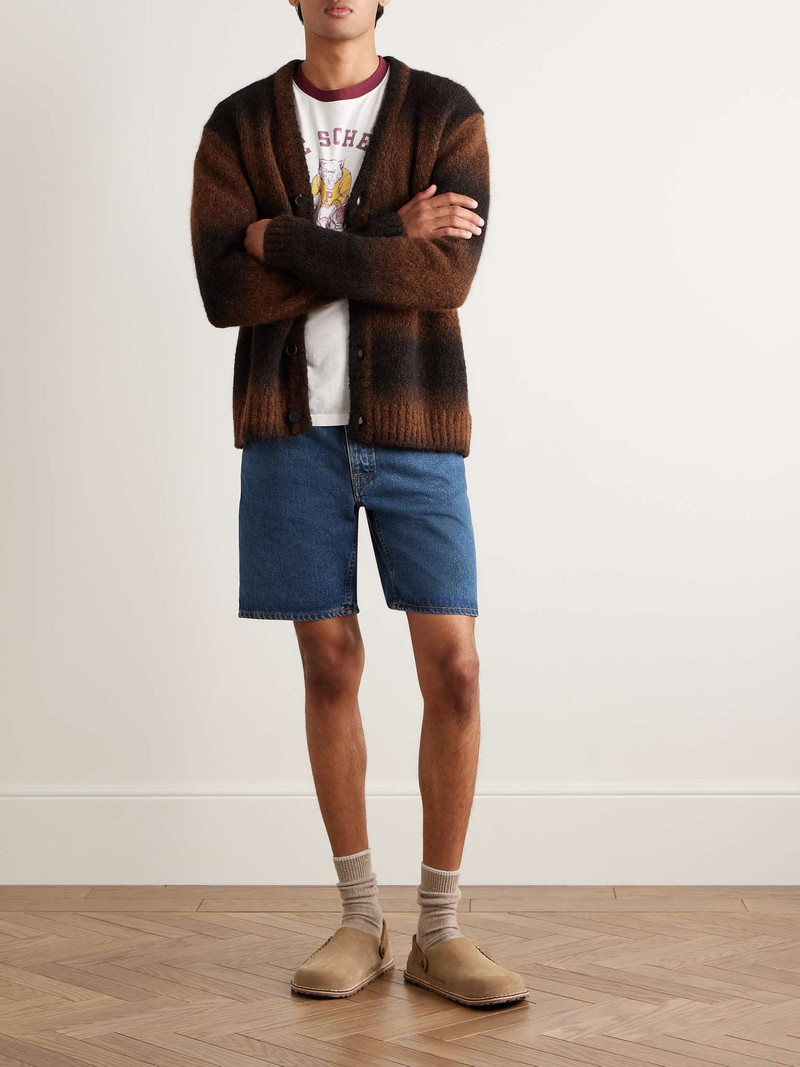 Nudie Jeans Seth Straight-Leg Stone-Washed Organic Denim Shorts outlook