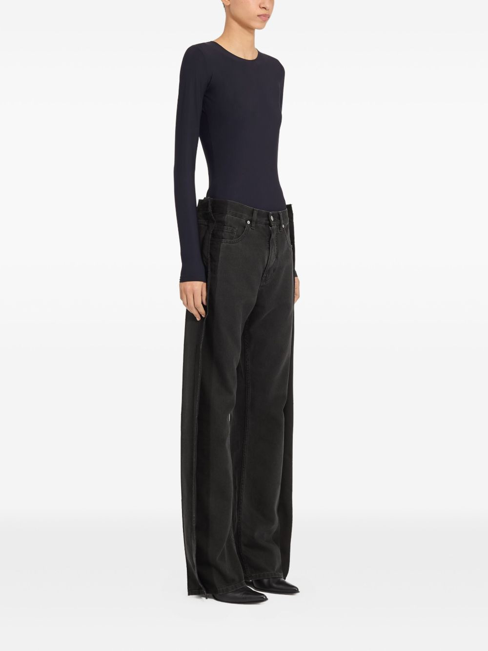 long-sleeve jeans bodysuit - 4