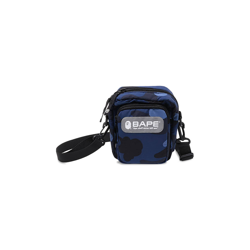 A BATHING APE® BAPE Color Camo Mini Shoulder Bag 'Navy' outlook
