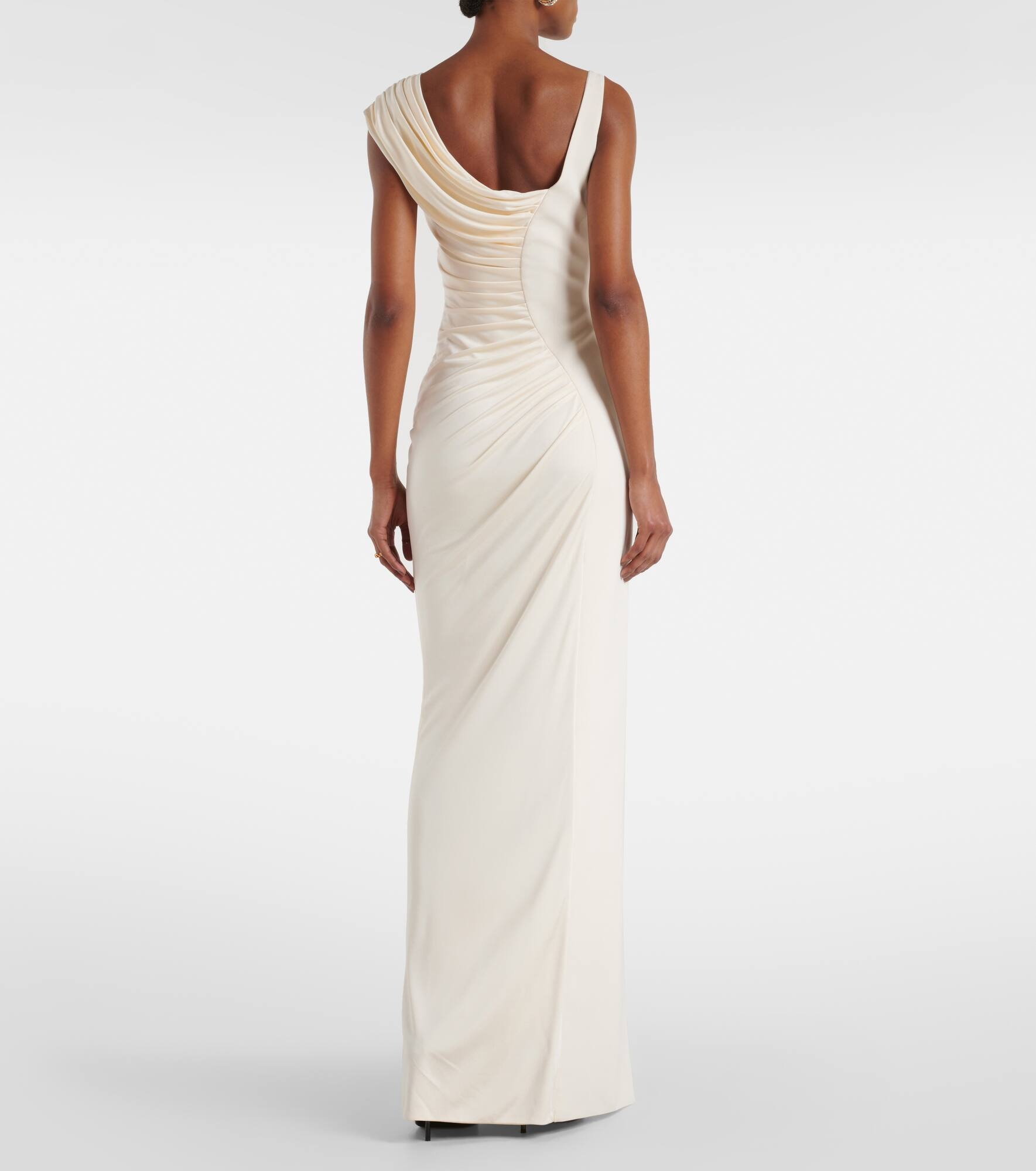 Medusa '95 draped crêpe gown - 3