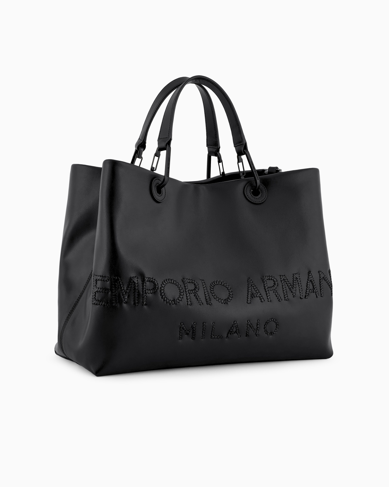 MYEA SHOPPER BAG IN INTERWOVEN LOGO LEATHER - 2