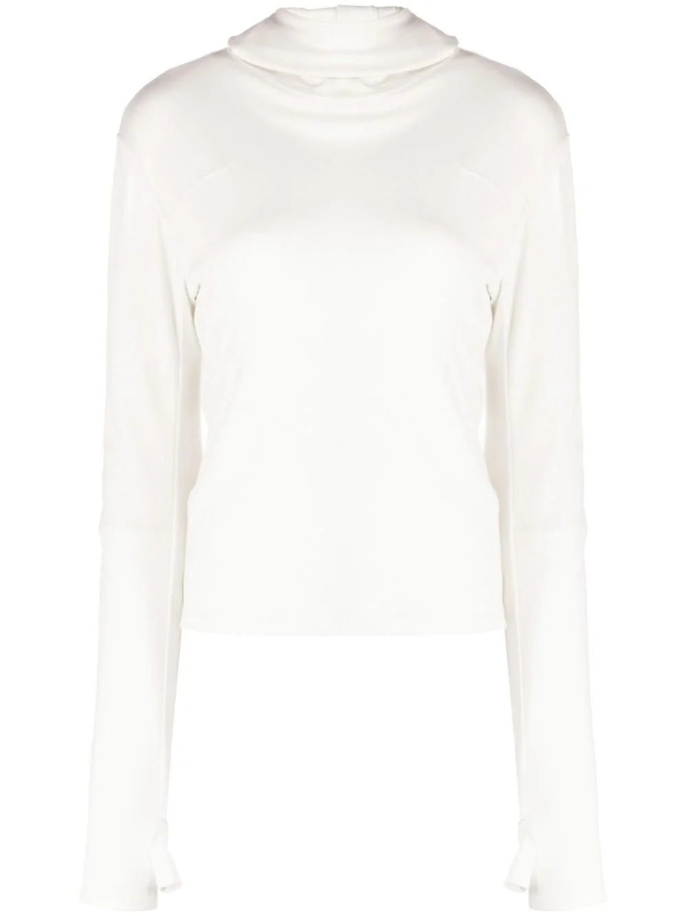 pop-up ear detail cotton-blend hoodie - 1