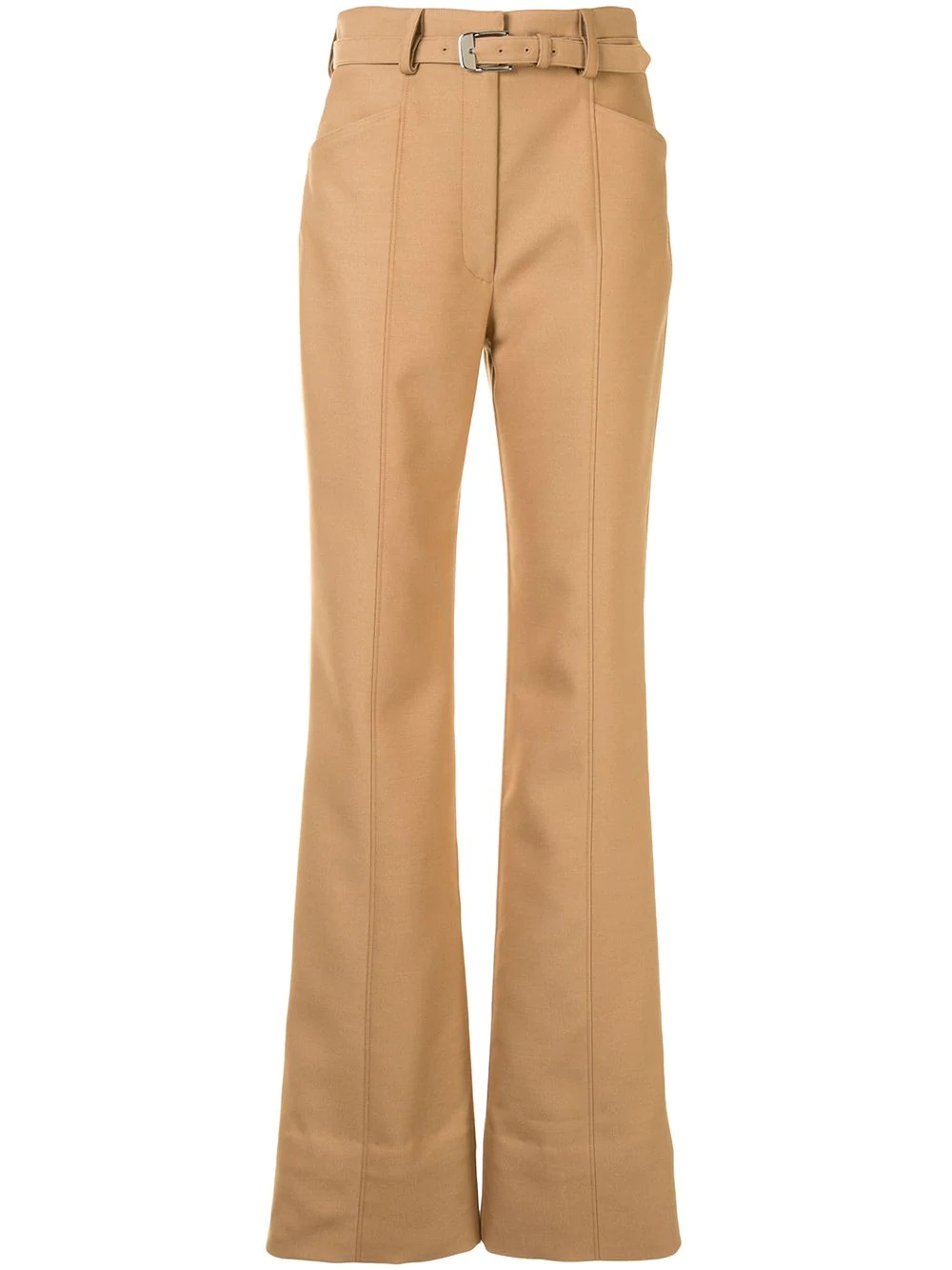 tailored flared high~waisted trousers - 1