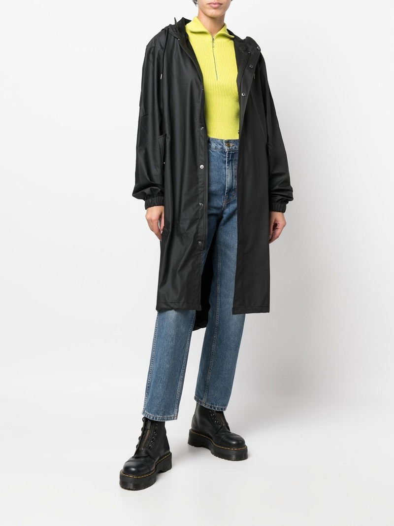RAINS zip-up hooded raincoat outlook