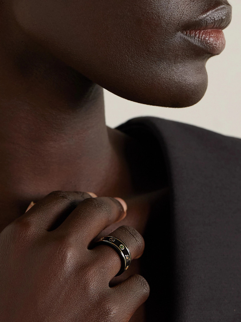 GUCCI Icon 18-karat Gold Topaz Ring outlook