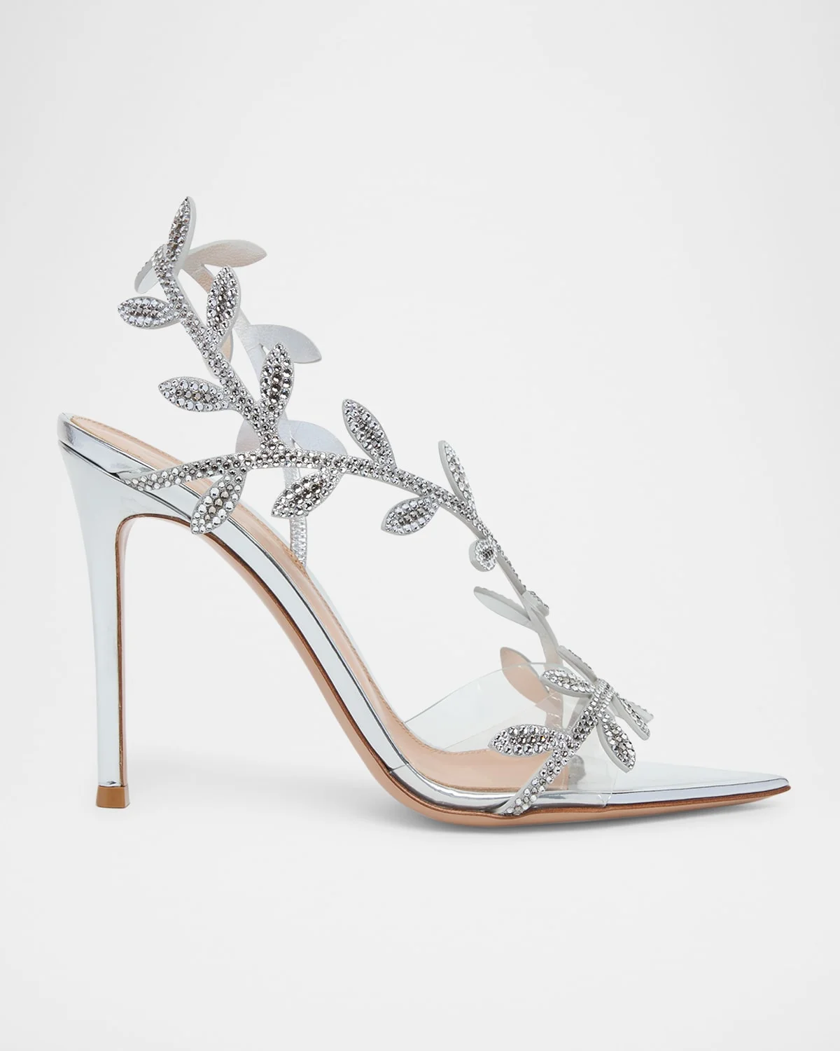 Crystal Branch Slingback Cocktail Sandals - 1