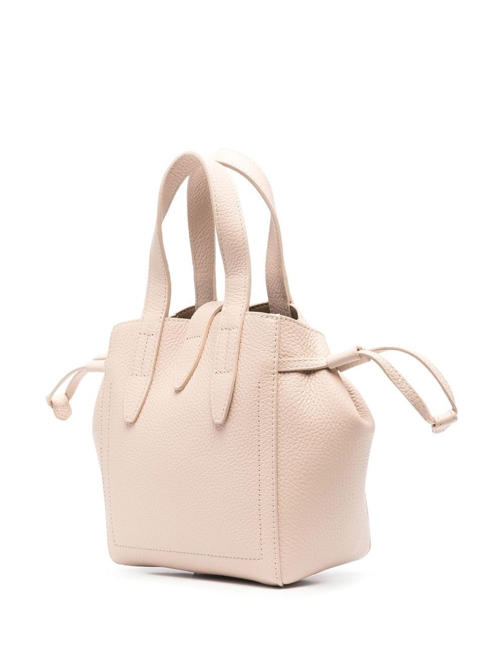 Net leather tote bag - 3