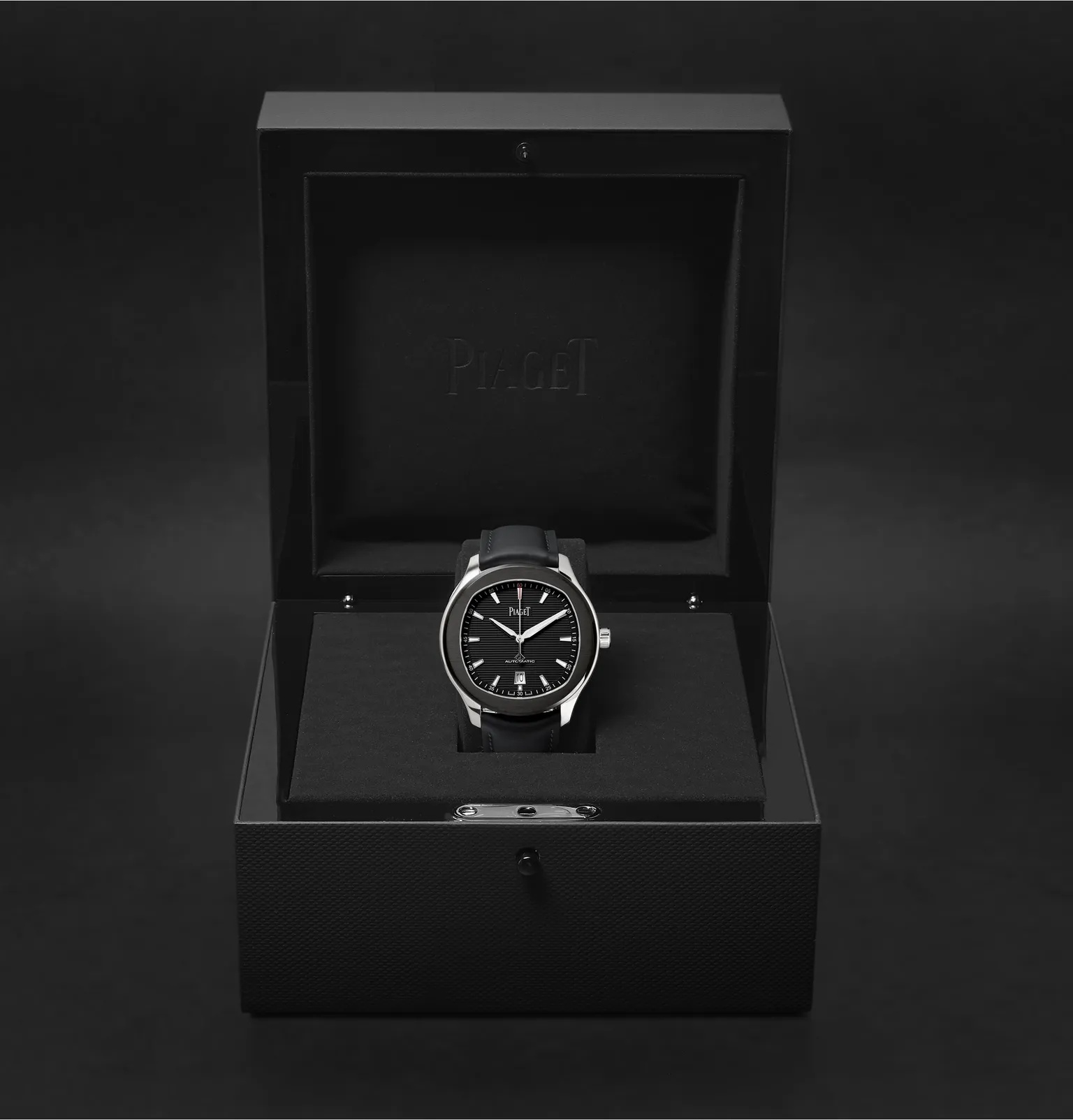 Limited Edition Polo S Automatic 42mm Stainless Steel and Leather Watch, Ref. No. G0A42001 - 9