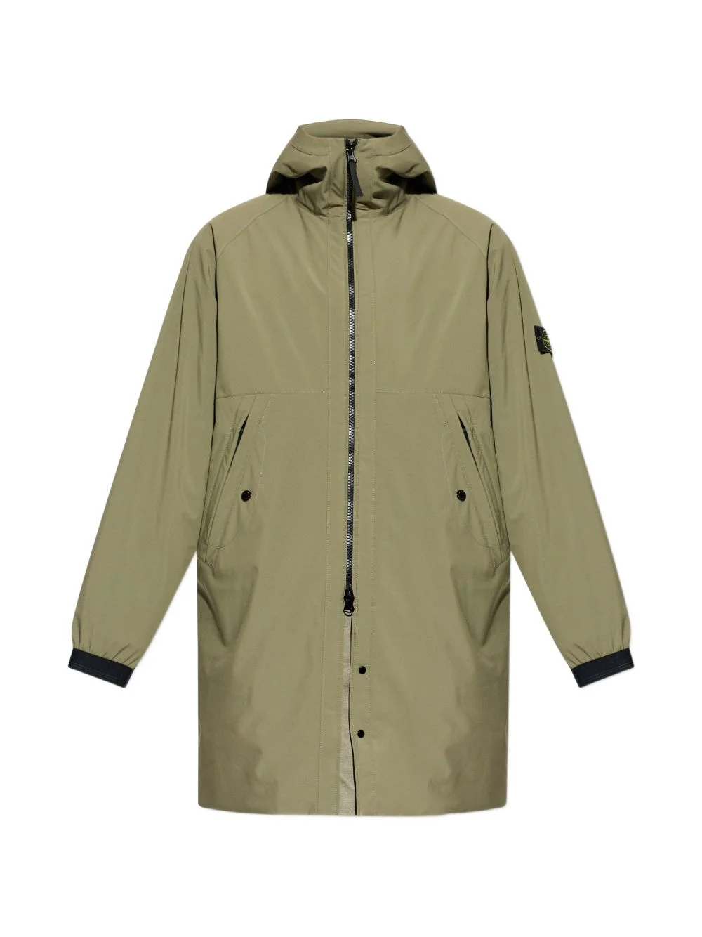 hooded patch jacket - 1