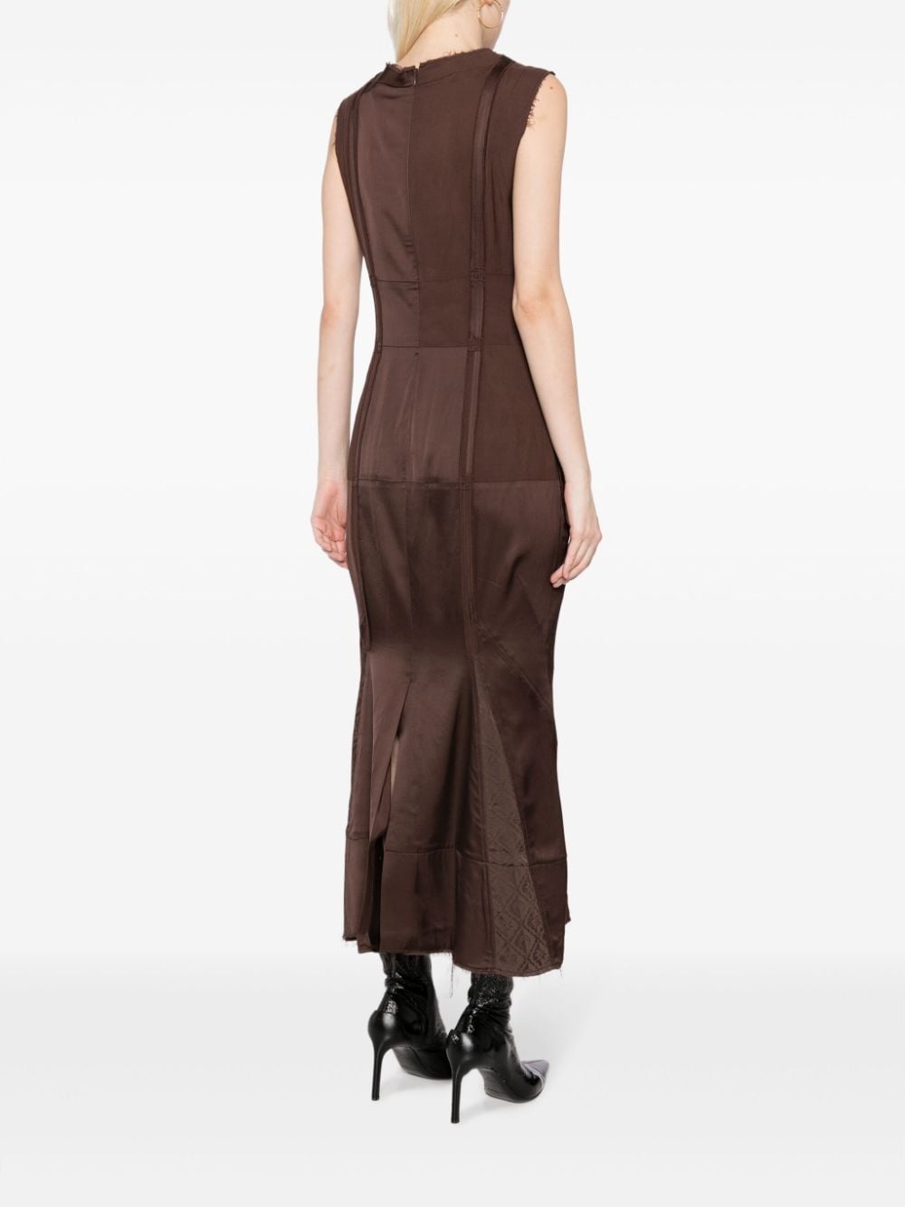 Moonogram-jacquard sleeveless mididress - 4