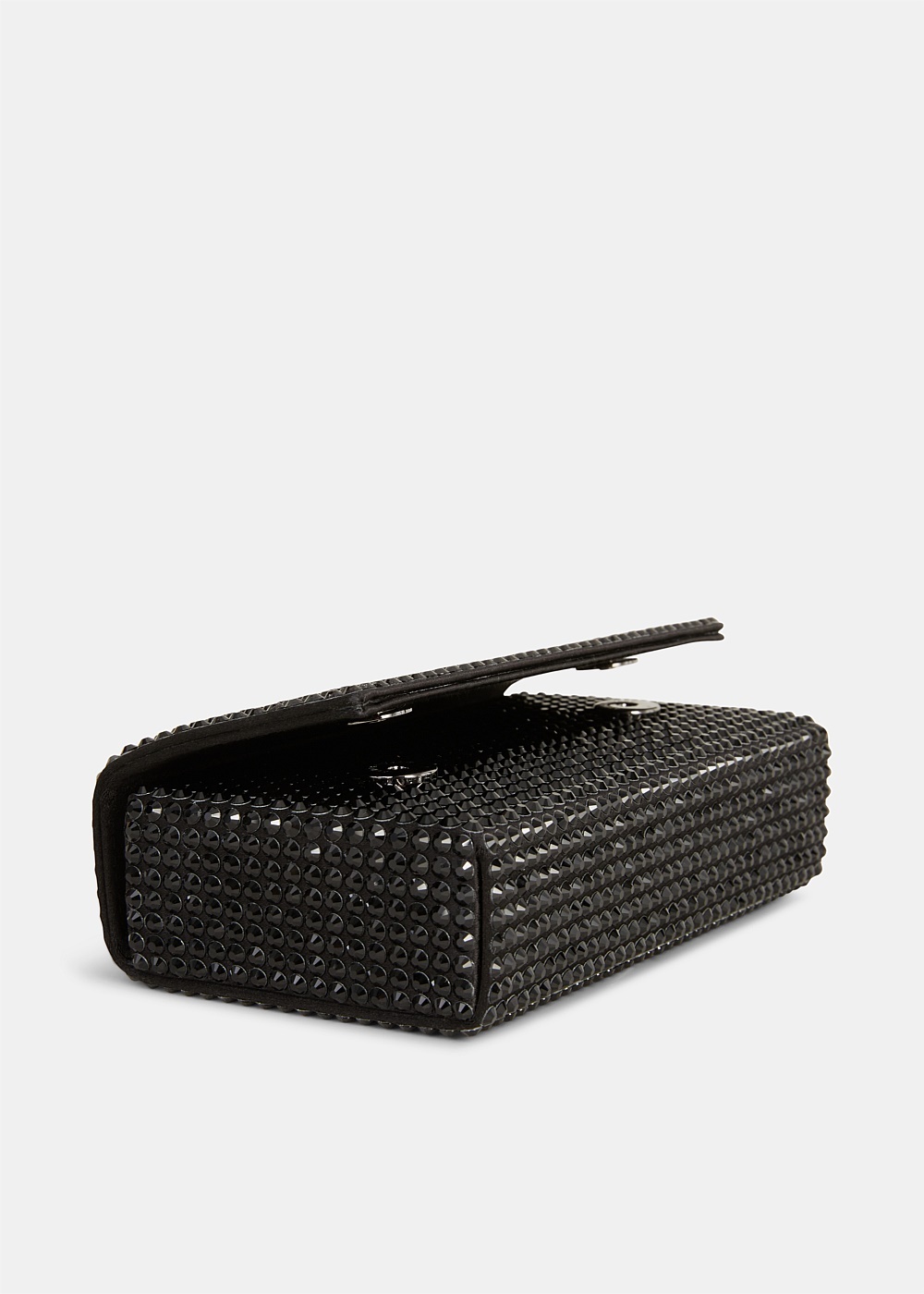 Black Satin Super Amini Paloma Clutch - 4