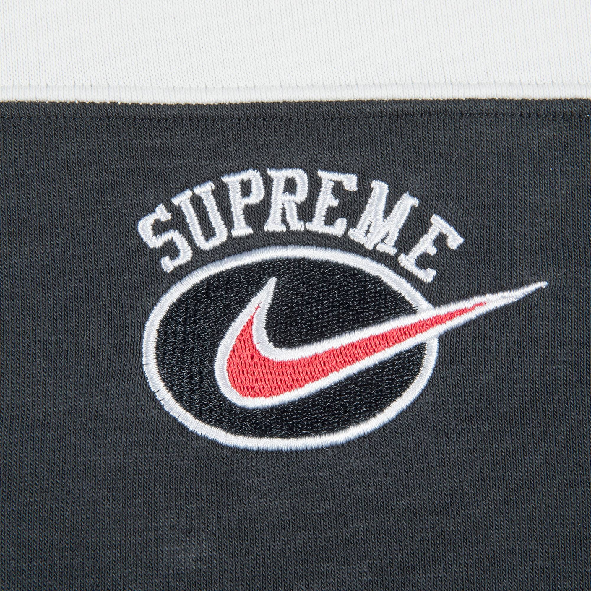 Supreme x Nike Stripe Hooded Sweatshirt 'Black' - 2