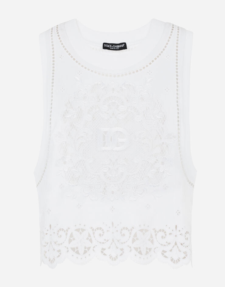 Interlock tank top with DG embroidery - 3