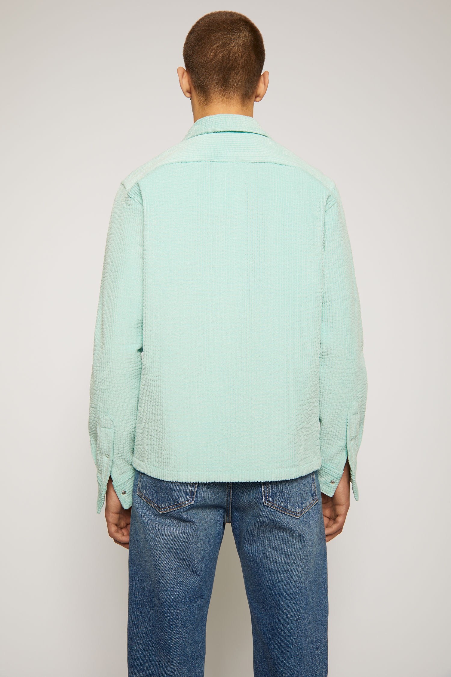 Corduroy shirt mint blue - 3