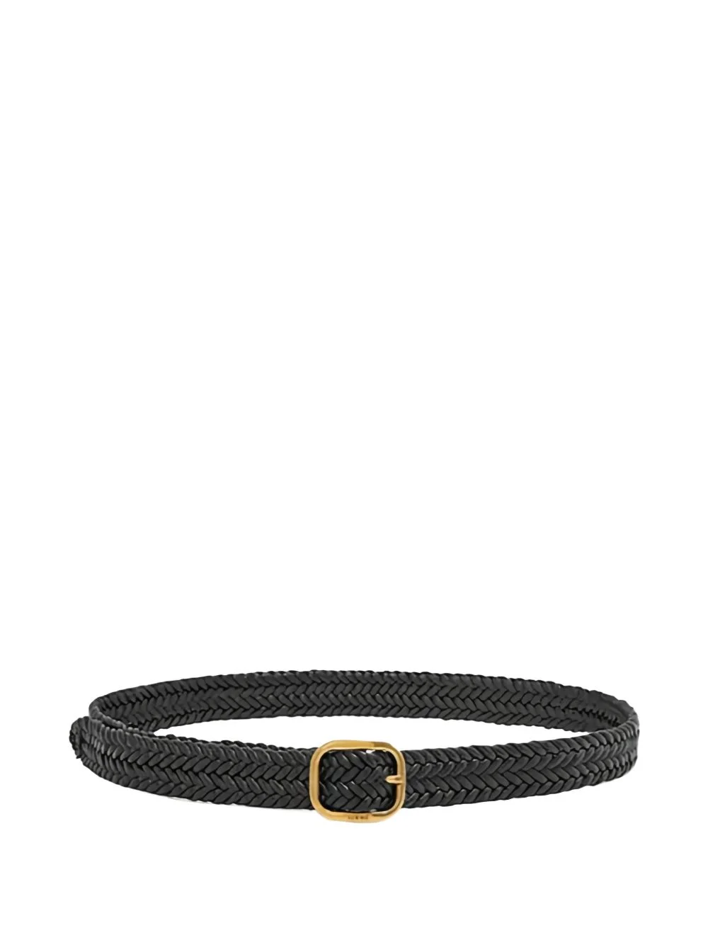 braided leather belt - 1