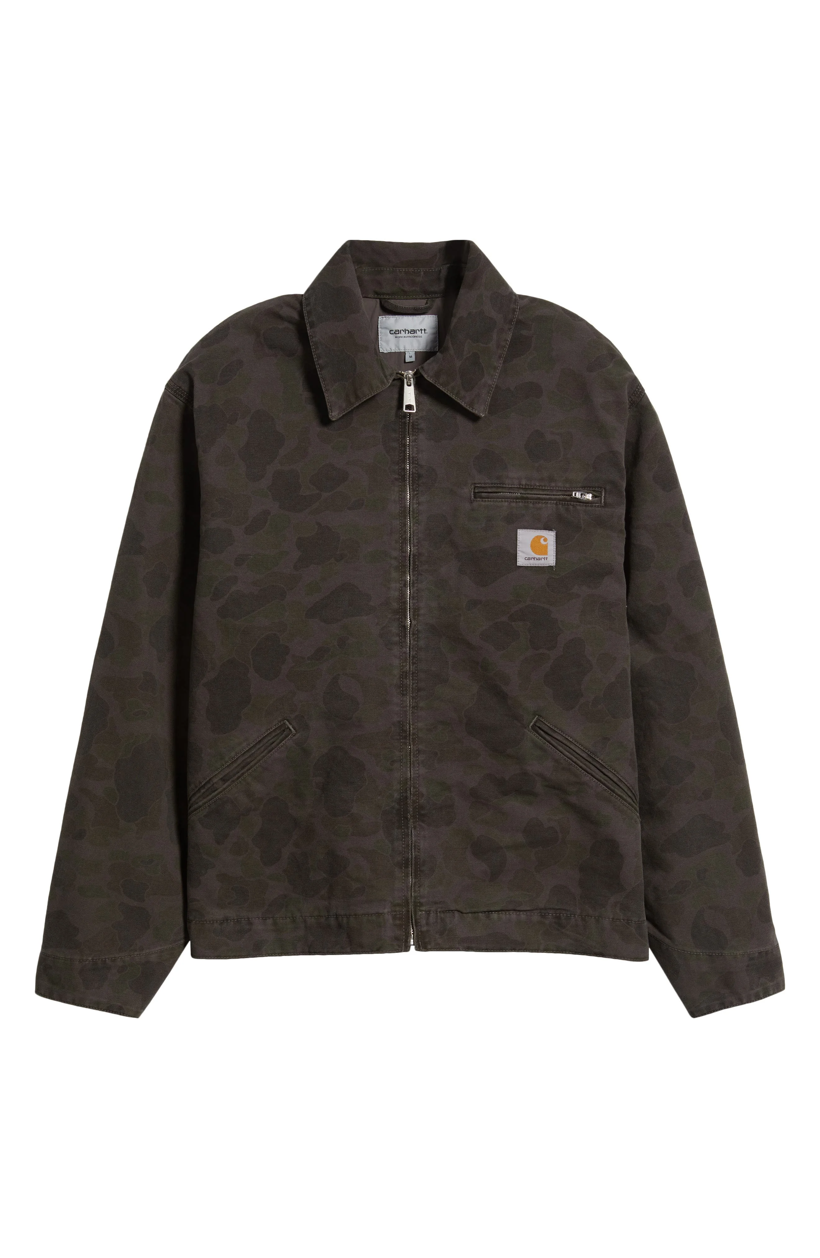 Carhartt Work In Progress Duck Detroit Camo Organic Cotton Canvas Zip Jacket in Camo Duck at Nordstr - 1