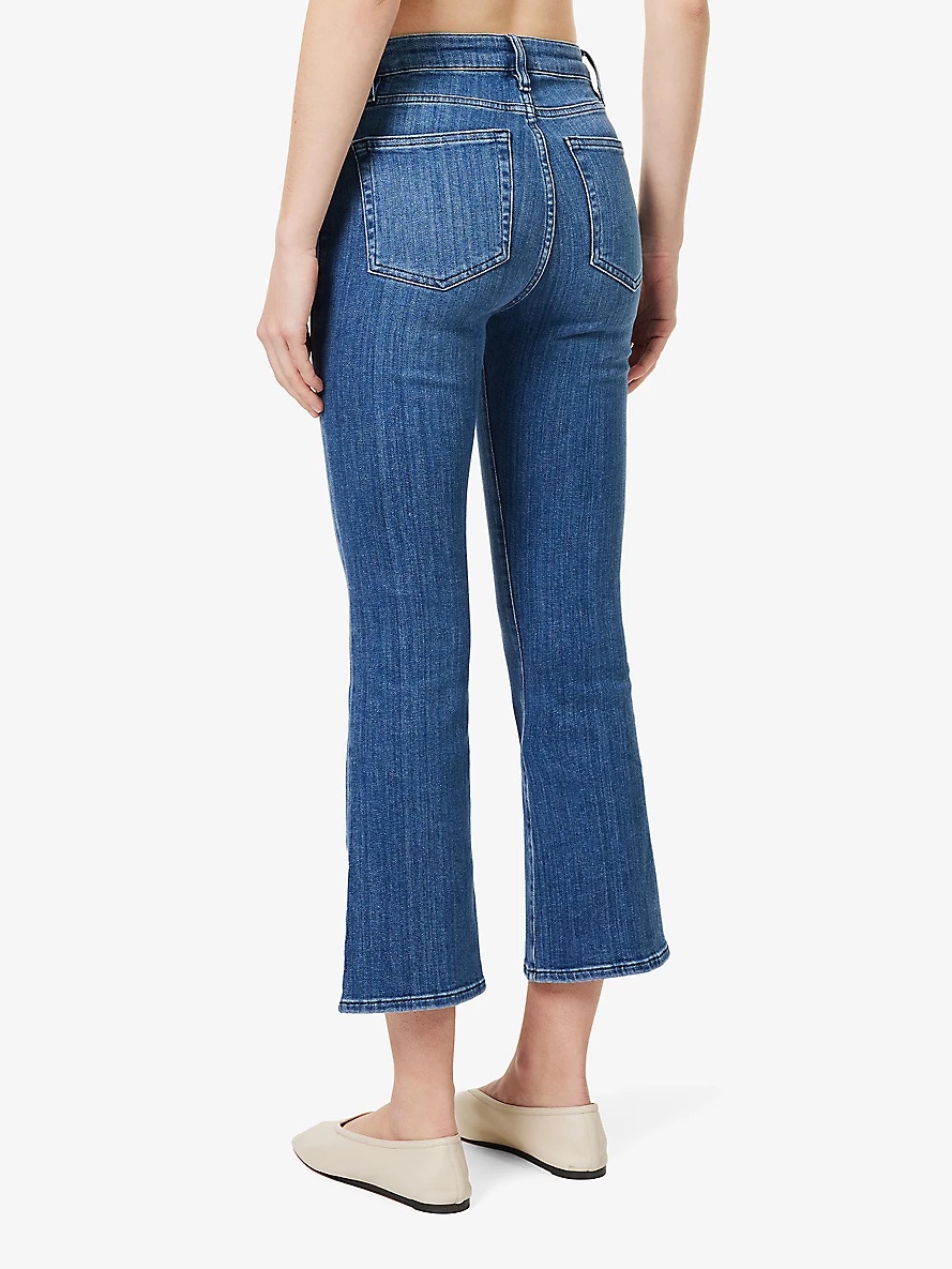 Le Crop Mini Boot flared-leg mid-rise stretch-denim jeans - 4