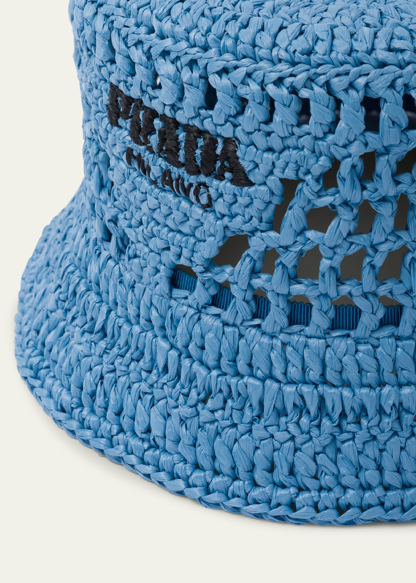 Logo Cutout Raffia Bucket Bag - 4