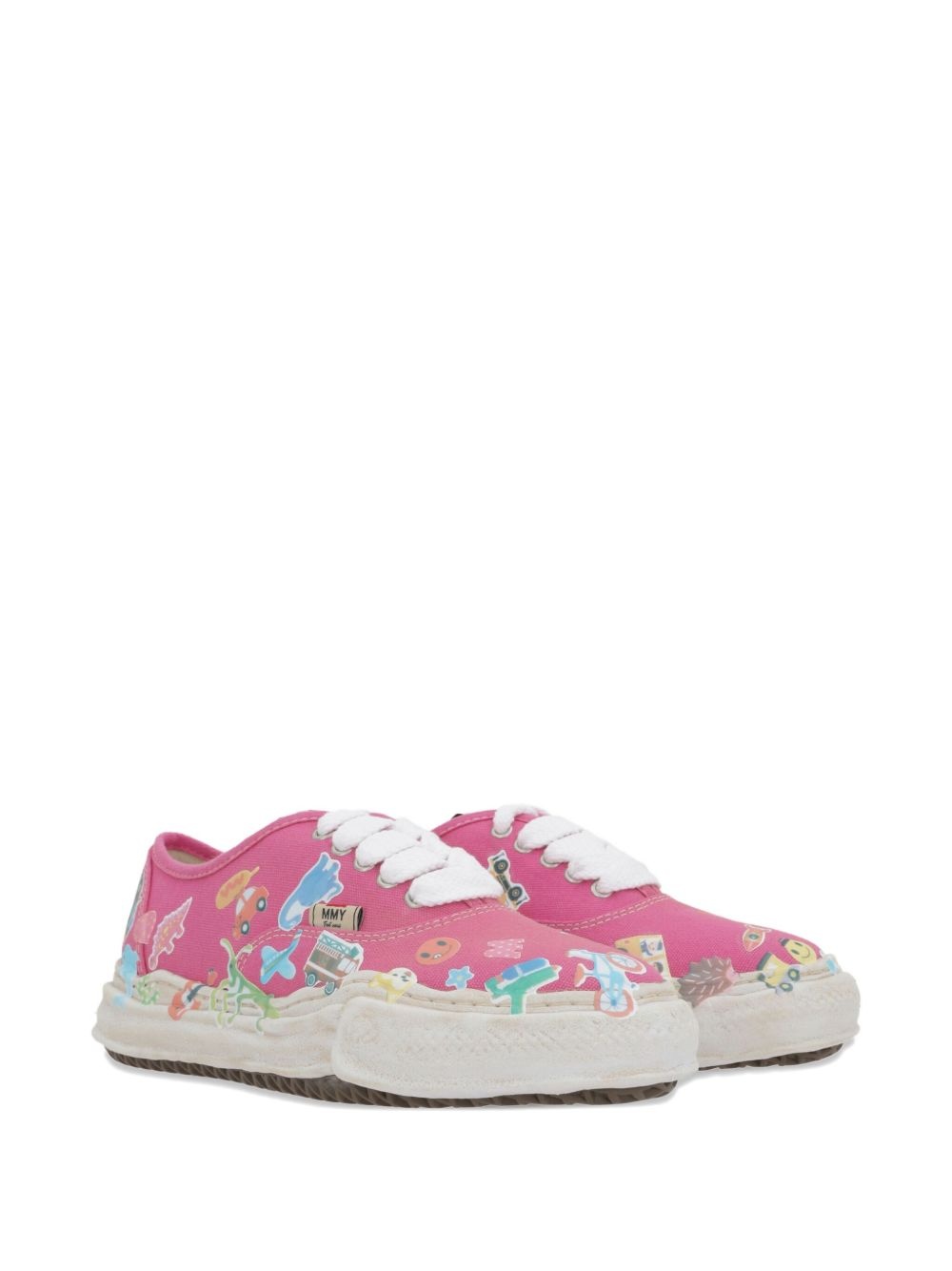 Baker sticker-print sneakers - 2