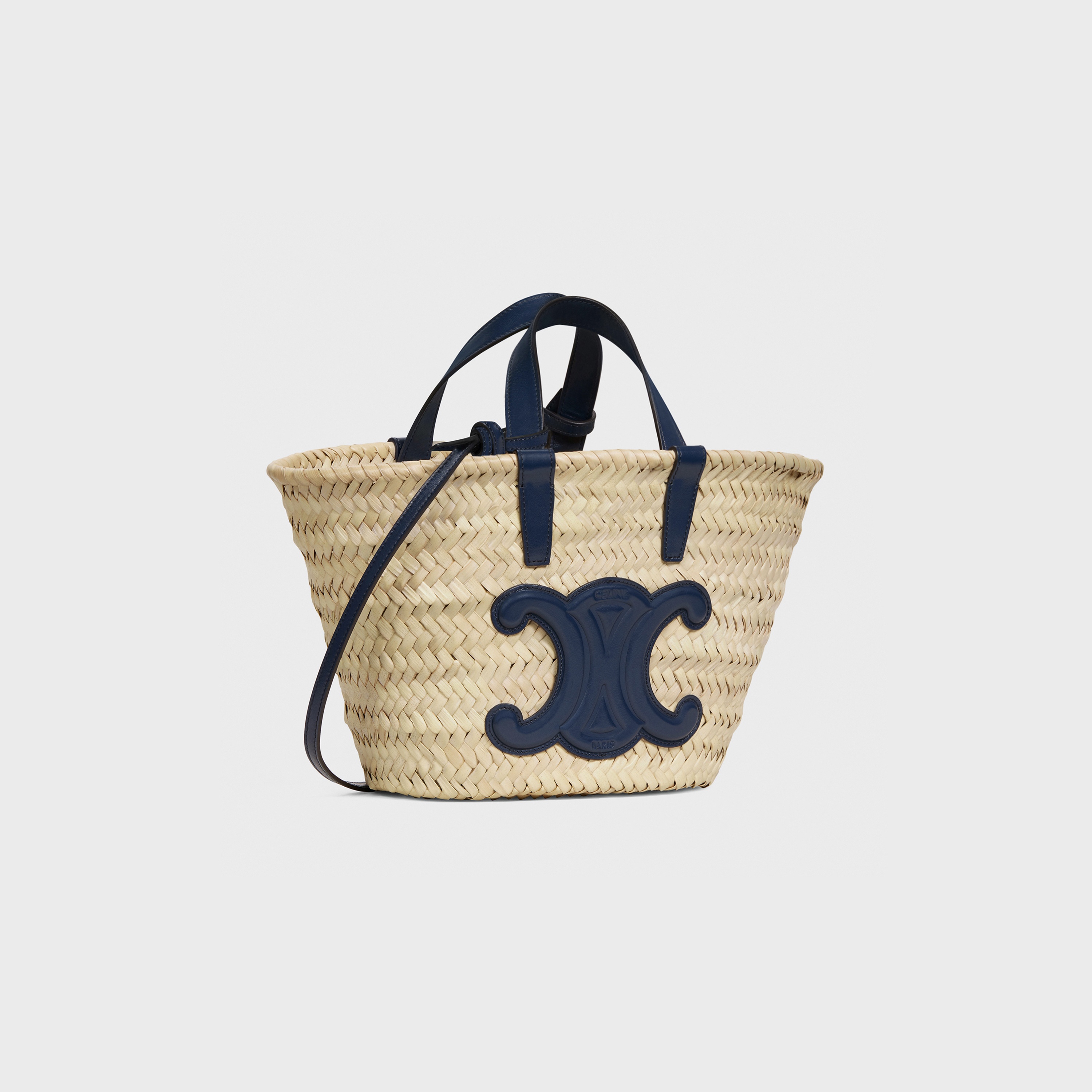 Teen Triomphe Celine Classic Panier in Palm Leaves and Calfskin - 2