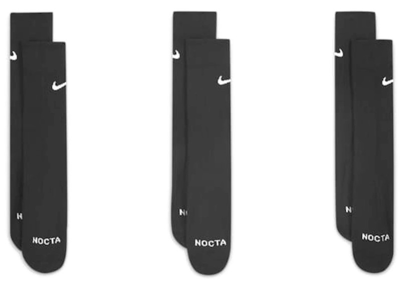 Nike Nike x NOCTA Crew Pack of 3 Socks Black outlook