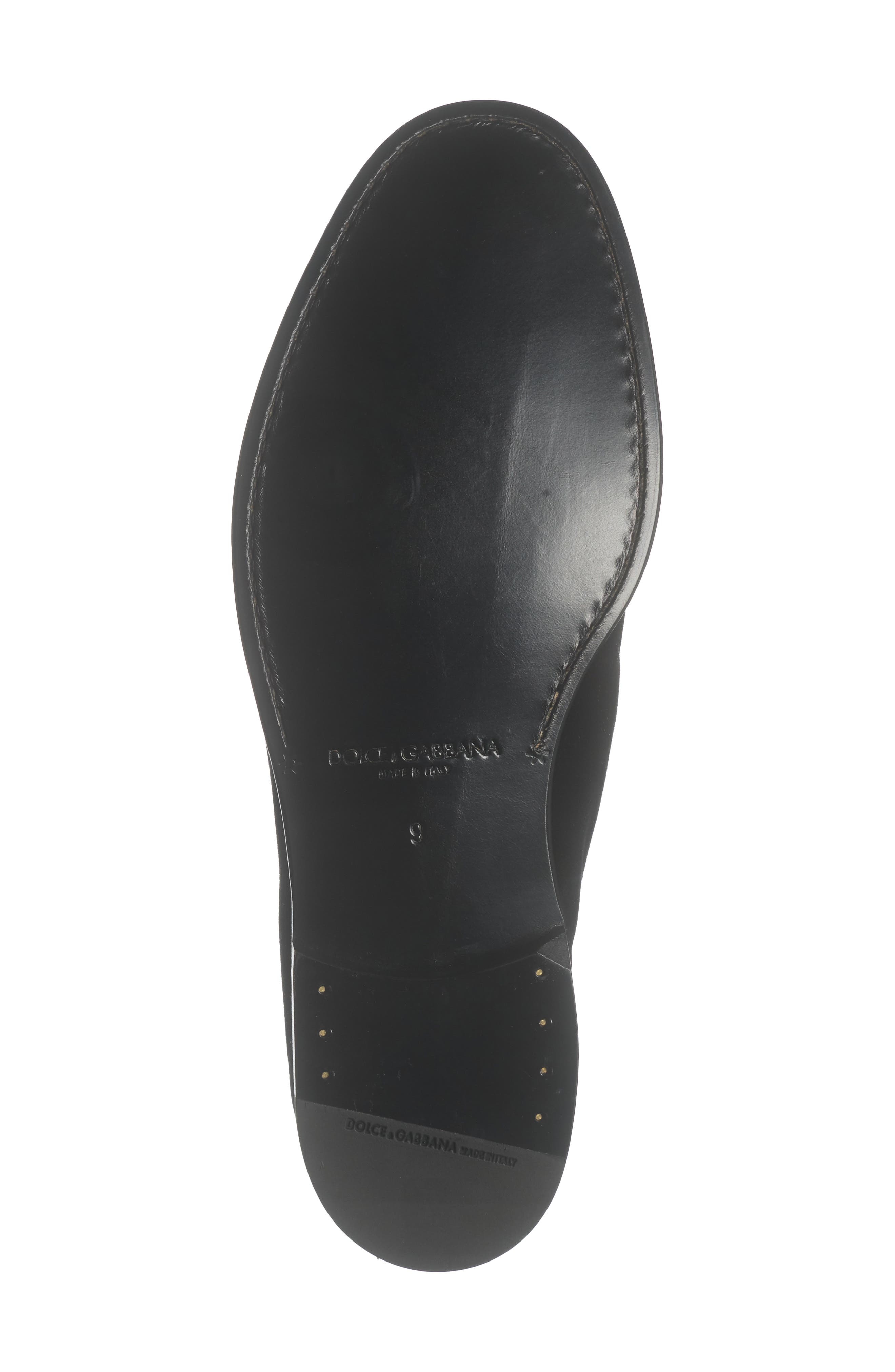 Dolce&Gabbana Velveteen Venetian Loafer in 80999 Black at Nordstrom - 6