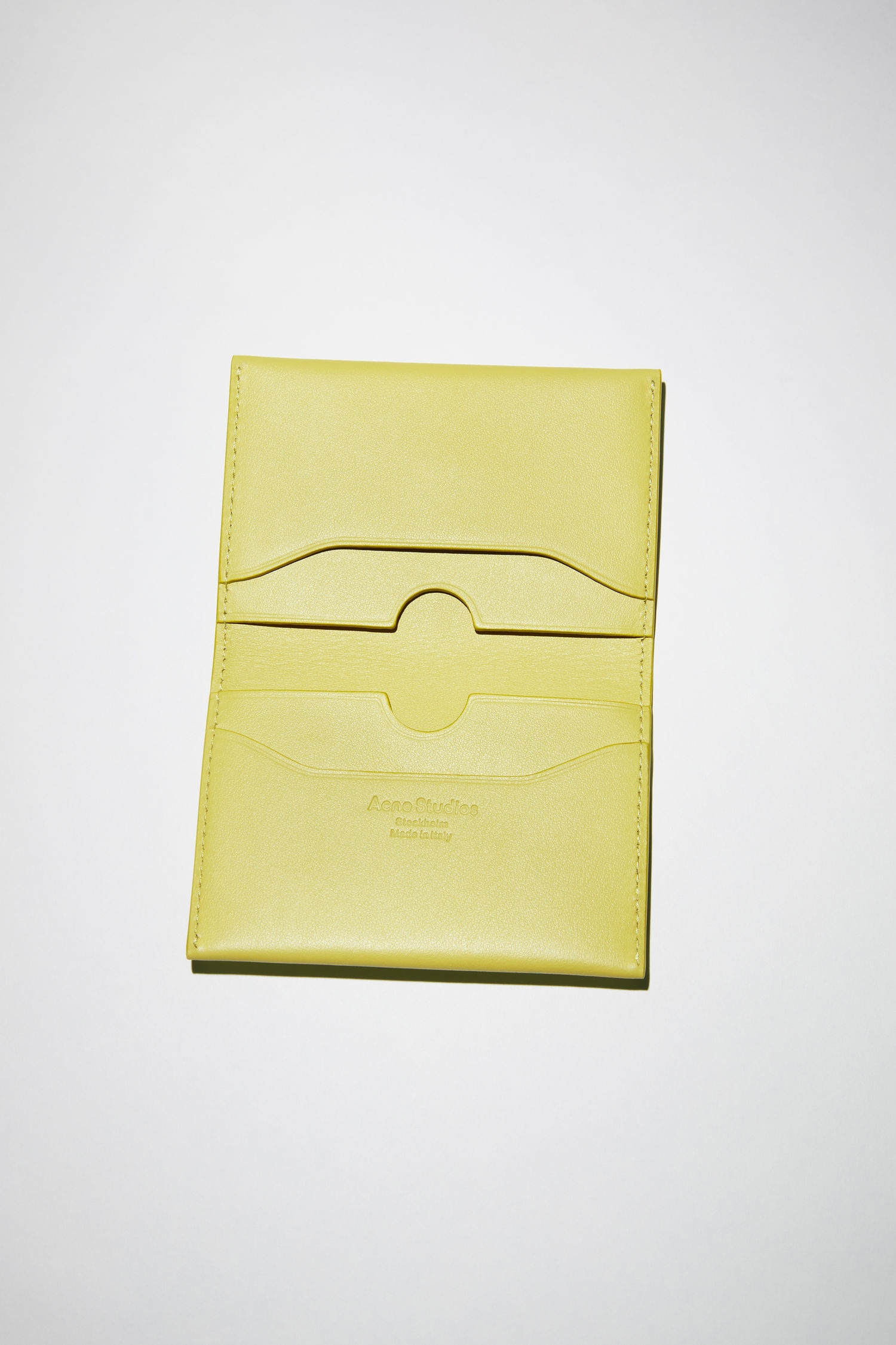 Leather card case - Apple green - 2